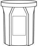 42 Gallon Round Receptacle Detail