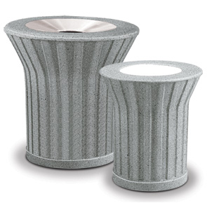 Keystone Series™ Round Receptacles - Silvertone Gray