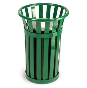 Model M2000 | Oakley Collection Slatted Ash Urn Basket (Green)