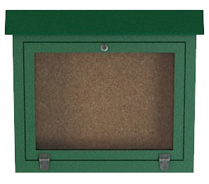 Model MC1H | Small Hinged Message Center (Green)