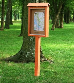 Model MC1P | Outdoor Notice Board | Message Center (Cedar)