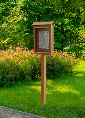 Model MC1P | Outdoor Notice Board | Message Center (Cedar)