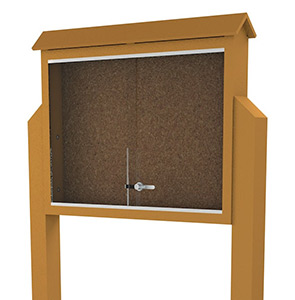 Model MC2P | Outdoor Message Center Sign (Cedar)