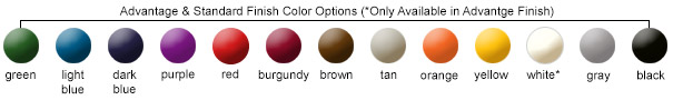 Advantage & Standard Finish Color Options