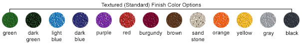 Textured (Standard) Finish Color Options