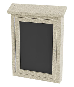 Model MCP-S-SSNP | Small Wall Mount Recycled Plastic Message Center