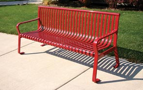 Model MF2200 | Metal-Armor Coated Steel Bench (Red)