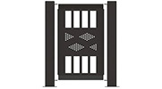 Quater Band Design Fence Panel