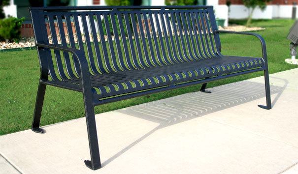 Model MS6WB-P | Thermoplastic Coated Victorian 6 Ft. Bench (Black)