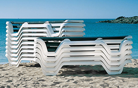 Marina Stacking Sling Chaise Lounges