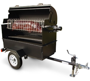 Model MOBILE-I-R | Charcoal Fired Mobile Mounted Pig Roaster Trailer Unit