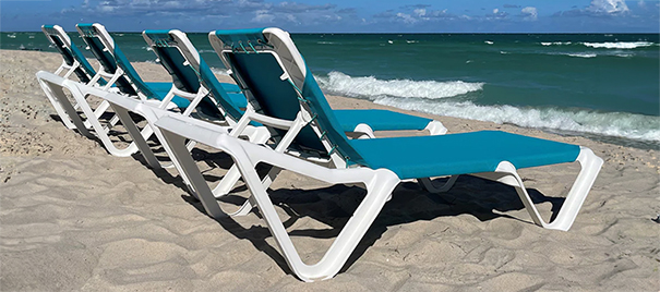 Nautical Sling Chaise Lounges