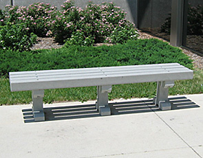 Model P-160X | 6' Length | Surface Mount | Gray Bench | Gray Legs