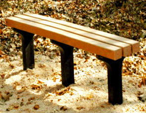Model P-261 | Recycled Plastic Park Bench | Trail Bench (Cedar)