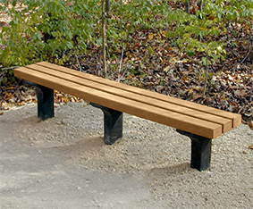 Model P-261 | Recycled Plastic Park Bench | Trail Bench
