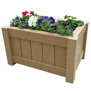 Model P-43 | Recycled Plastic Square Planter (Cedar)