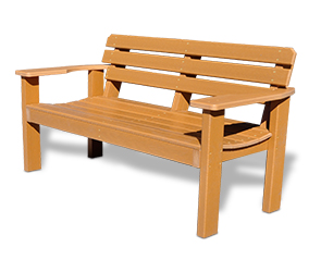 Model PB4-ELIZ | Recycled Plastic Douglas Double Bench