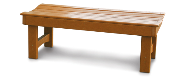 Model PB4-GAR | Recycled Plastic Outdoor Garden Benches (Cedar)