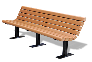 Model PB6-JAM | Recycled Plastic Jameson Bench (Cedar)