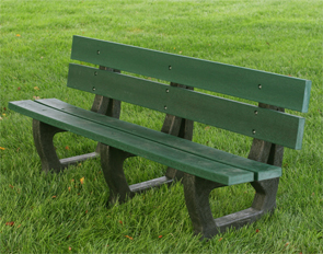 Model PB6-PET | 6' Petrie Recycled Plastic Bench (Green)