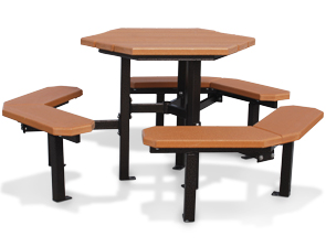 Model PB6HYBHEX | Recycled Plastic Picnic Table