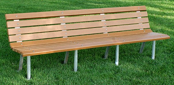 Model PB8-STP | Saint Pete Recycled Plastic Park Bench (Green)