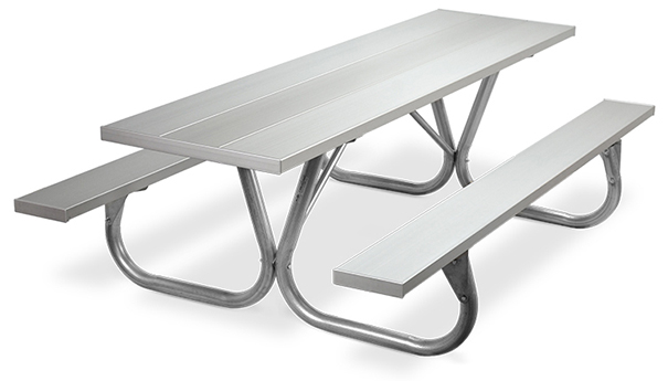 Model PC-8AA | Park Chief 8ft. Aluminum Picnic Tables (Anodized Aluminum)