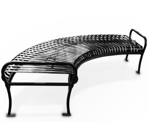 Model PCB-96-90 | Backless Circular Bench | Premier Style (Black)