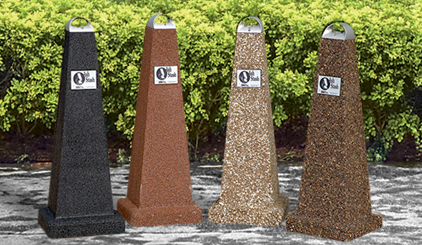 Model PCSPYA | Aggregate Smokers Outdoor Ashtrays (Black Lustre Aggregate, Alpine Red Aggregate, River Rock Aggregate, Coffee Bean Aggregate)