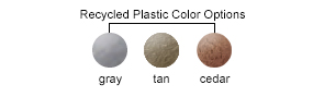 Recycled Plastic Color Options