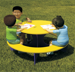Model PGC-48PT | Kids Fun Size Plastic Picnic Table