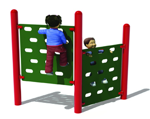 Junior Double Panel Climbing Wall for Playgrounds