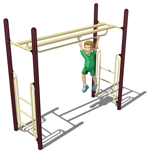 Double Parallel Bar Horizontal Ladder for Playground