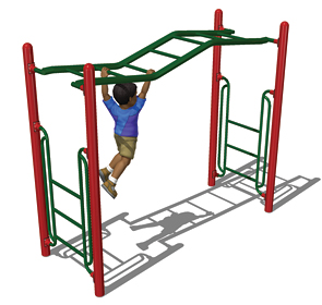 Model PGC-LWSRH | Wavy Straight Rung Horizontal Ladder
