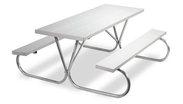 Model PK-6AA | Park Chief  8ft. Aluminum Picnic Tables (Anodized Aluminum)