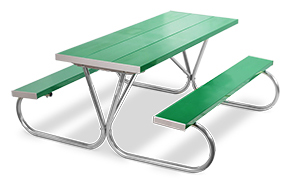 Model PK-6AG | Park King  8ft. Aluminum Picnic Tables (Kelly Green)