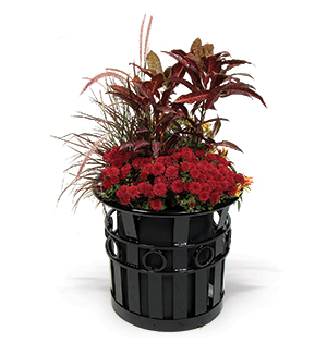 Model PL2724 | Decorative Slatted Planters (Black)