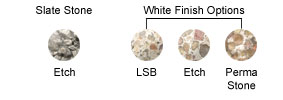 Slate Stone Color Option, White Finish Options