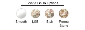 Slate Stone Option, White Finish Options