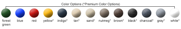 Top and Seat Color Options