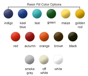 Resin Fill Color Options