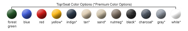 Top and Seat Color Options