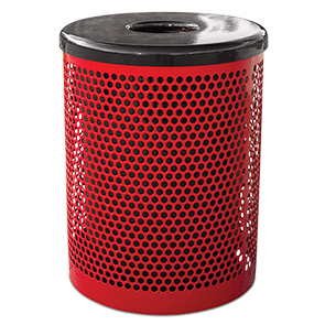 Red Outdoor Garbage Can 18 x 18 x 31 : D245-_-FA - Cortina by