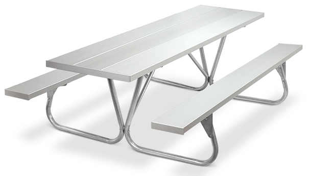 Model PR-8AA | Park Ranger  8ft. Aluminum Picnic Tables (Anodized Aluminum)