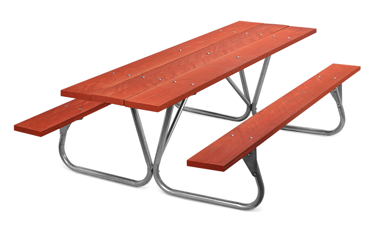 Park Ranger Table Belson | Gallery | PR-8WR | Redwood Stained Park Ranger Picnic Table ...