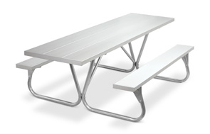 Model PR-HAA | Park Ranger 8ft. Aluminum Picnic Tables (Anodized)