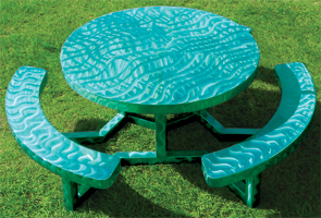 Model PRDS-860N | Aluminum Round Picnic Table