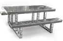 Diamond Plate Aluminum Picnic Table