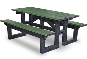 Model PTST6 | Step Through Picnic Tables (Green)