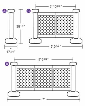 Portable Decorative Patio Fence Quick Dimensions